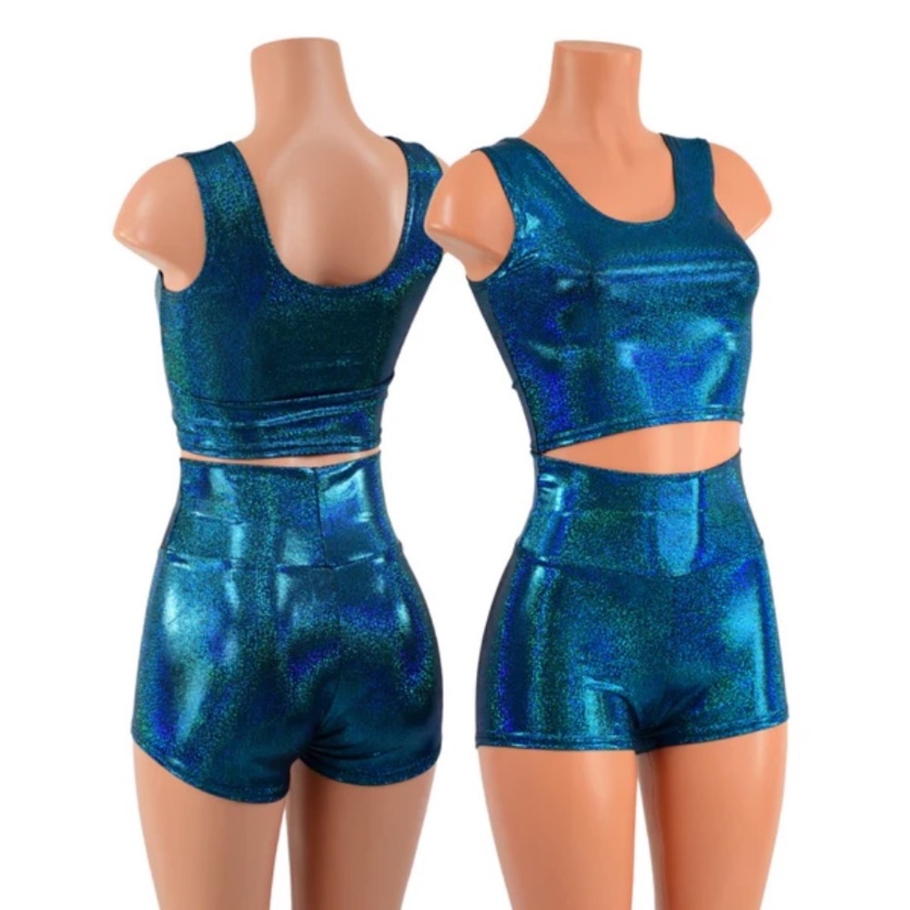 Coquetry clothing Ocean Sparkle High waisted Shorts